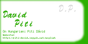 david piti business card